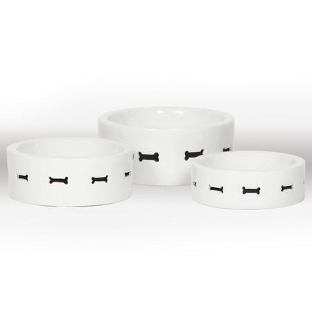 Bone Cut Out Ceramic Dog Bowl