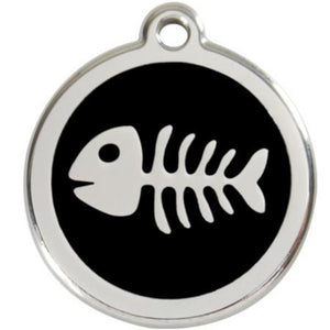Stainless Steel Engravable Fish Bone Cat Tag