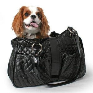 Black Quilted Metro Dog Carrier