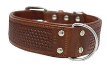 Load image into Gallery viewer, Santa Fe Basket Weave Leather Dog Collar
