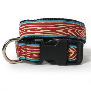 Woodgrain Print Dog Collar