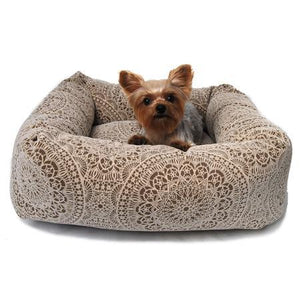 Chantilly Microvelvet Dutchie Dog Bed