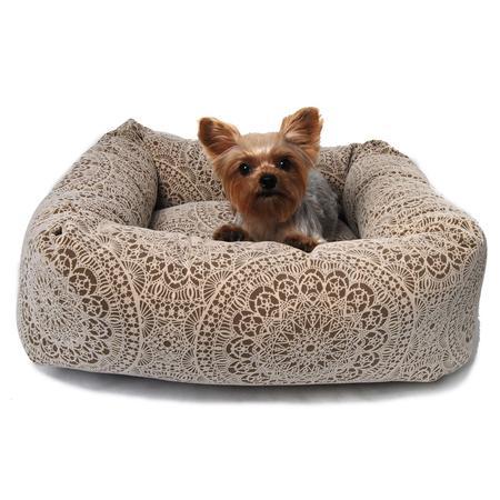Chantilly Microvelvet Dutchie Dog Bed