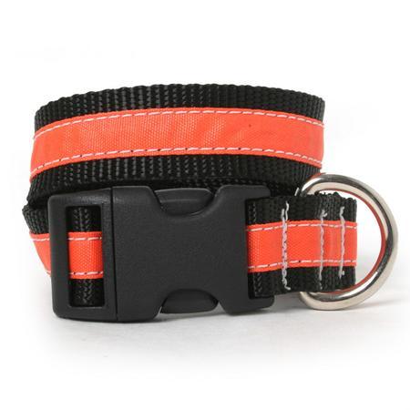 Black and Orange Stripe Dog Collar