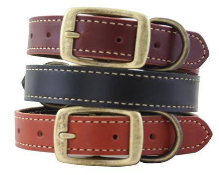 Lake Country Stitched Leather Dog Collar