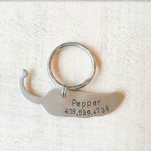 Chili Pepper Aluminum Engravable Pet Tag