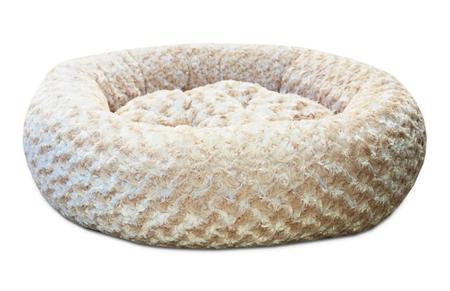 Cream Plush Nest Dog Bed