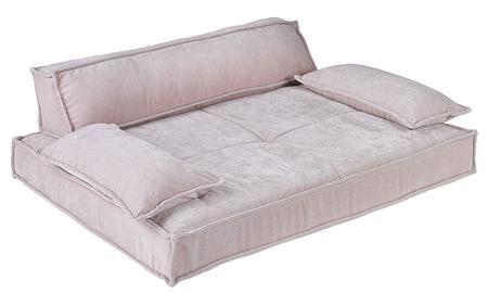 Blush Microvelvet Dog Sofa