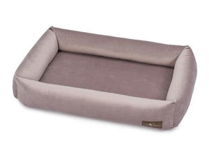 Mauve Plush Velour Memory Foam Cuddler Dog Bed