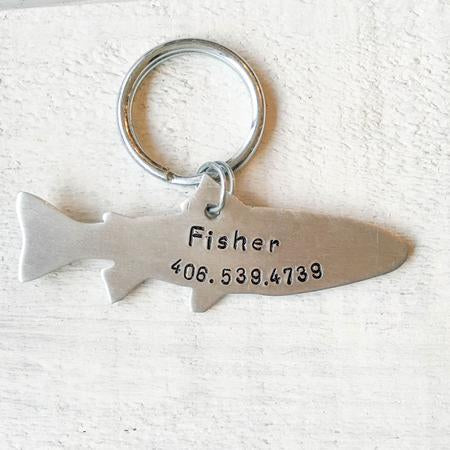Fish Shape Aluminum Engravable Pet Tag