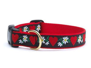 Hearts and Flowers Dog Collar