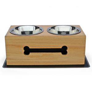 Raised Wooden Bone Feeders