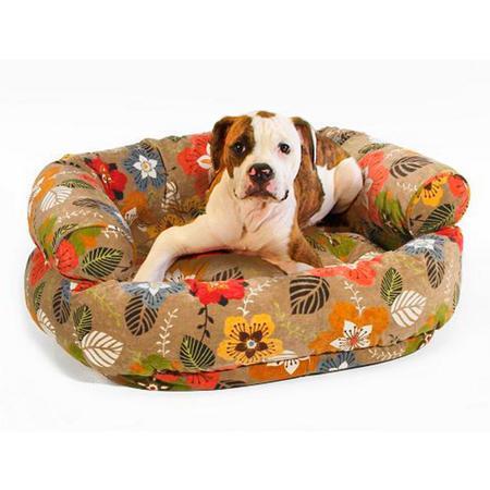 Garden Print Double Donut Dog Bed