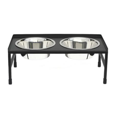 Tray Top Double Diner Raised Dog Feeder