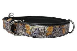 Wolf Den Inked Leather Dog Collar