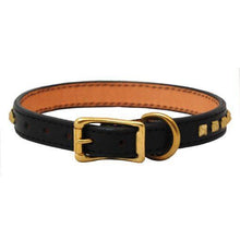 Load image into Gallery viewer, Pyramid Studs on Leather Dog Collar
