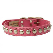 Load image into Gallery viewer, Silver Studded Leather Dog Collar
