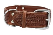 Load image into Gallery viewer, Santa Fe Basket Weave Leather Dog Collar
