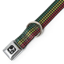 Load image into Gallery viewer, Rasta Houndstooth Dog Collar
